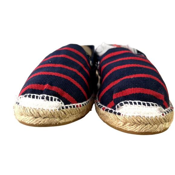 ALPARGATUS Shoes Flats Women's Size 40 10 Red Navy Blue Stripe Espadrilles - Picture 4 of 11